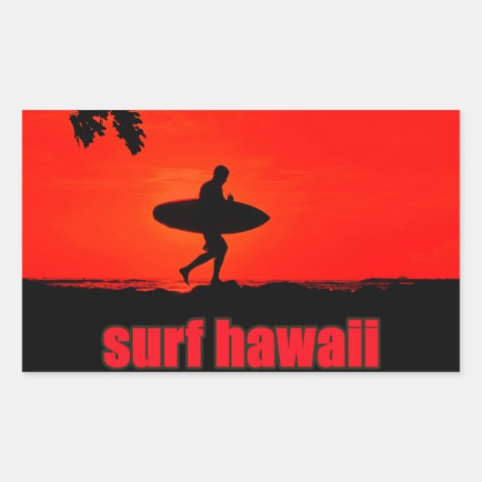 Sticker surfen hawaii (Voorkant)