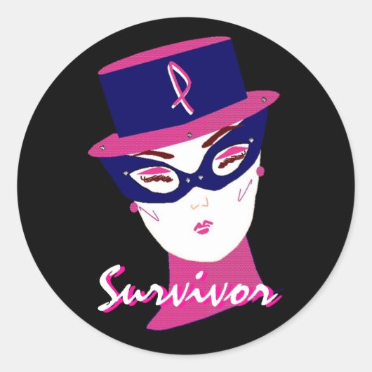 sticker "Survivor in roze I" -  (Voorkant)