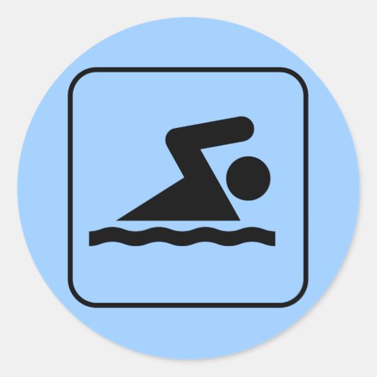 Sticker Swim Symbol (Voorkant)