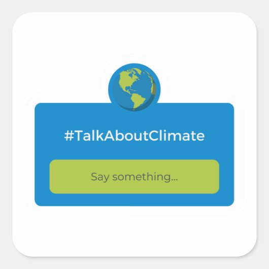 STICKER - #TalkAboutClimate (Voorkant)