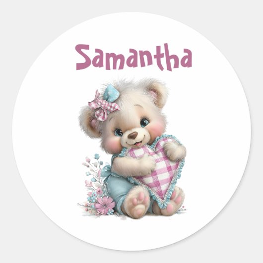 Sticker Teddybeer Baby Shower  (Voorkant)