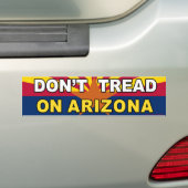 sticker tegen Obama: "Niet op Arizona lezen" (Op auto)