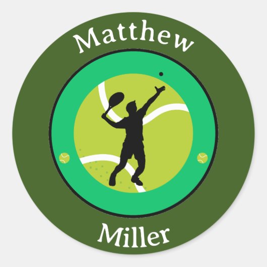 Sticker - Tennisser - Gepersonaliseerd - Naam toev (Voorkant)