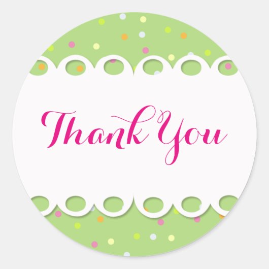 Sticker - Thank You - Fondo Verde (Voorkant)