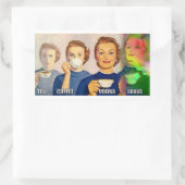 sticker, thee, koffie, wodka, drugs rechthoekige sticker (Tas)