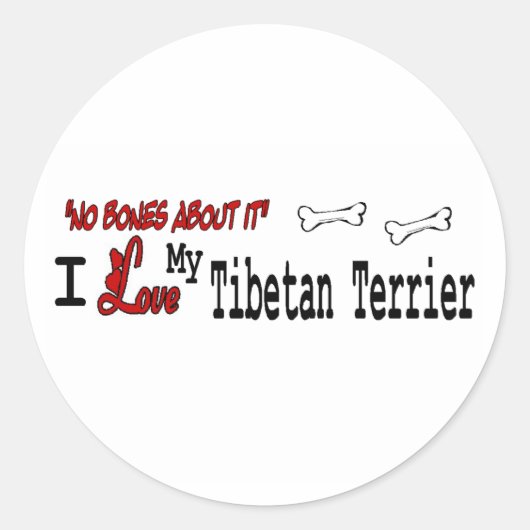 Sticker Tibetan Terrier (I Love) (Voorkant)