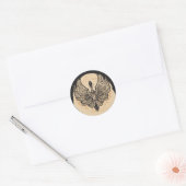 Sticker "Tijdloze Classic ronde Stickers – Elegant (Envelop)