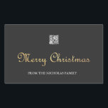 Sticker Traditional Merry Christmas Gold Script<br><div class="desc">Traditionele look Vrolijke kerst Sticker. Kan ook worden gebruikt als adreslabel. Overeenkomende objecten beschikbaar.</div>