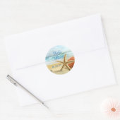 Sticker Tropical Wedding Beach Scene (Envelop)