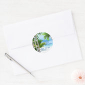 Sticker Tropical Wedding Beach Scene (Envelop)
