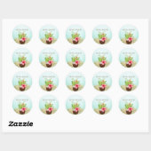 Sticker Tropische Floral Coconut Palm Wedding Seal (Vel)
