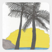 Sticker tropische palmboom (Voorkant)
