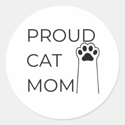 Sticker Trots op kattenmoeder - Cute cadeau voor k (Voorkant)