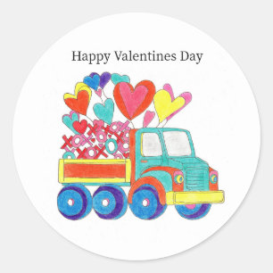 Sticker Truck Hearts