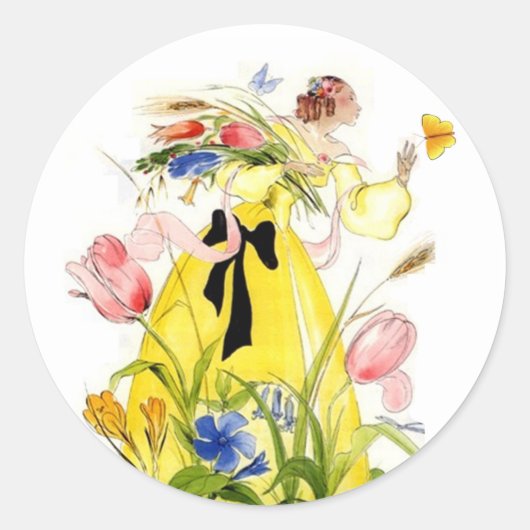 Sticker tuin dame bereiken voor vlinder (Voorkant)