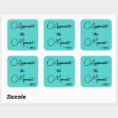 Sticker turquoise Initialen en positieve bevestigi (Vel)