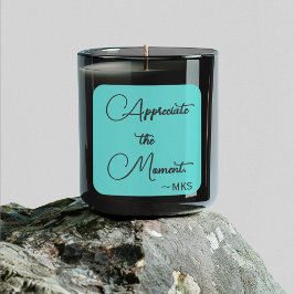 Sticker turquoise Initialen en positieve bevestigi