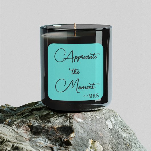 Sticker turquoise Initialen en positieve bevestigi