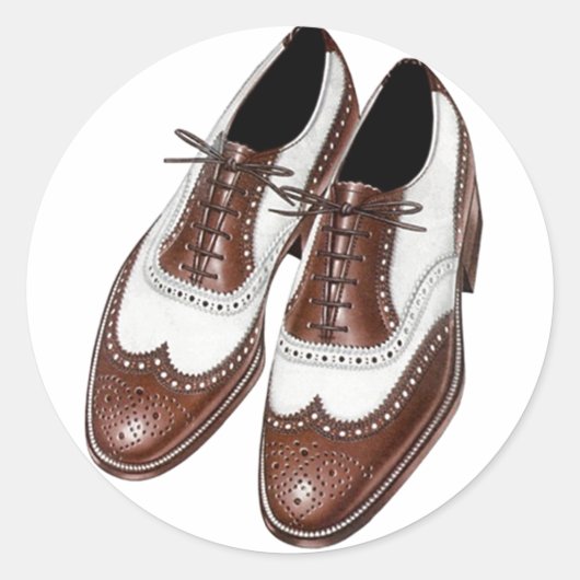 Sticker  Two-tone Oxford Wingtip Shoes Pair (Voorkant)