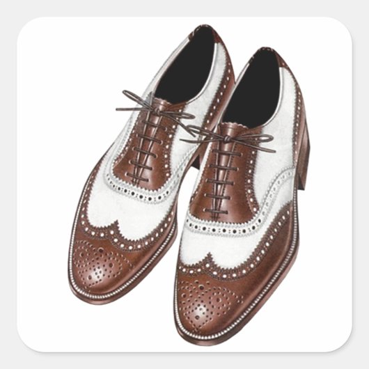 Sticker  Two-tone Oxford Wingtip Shoes Pair (Voorkant)