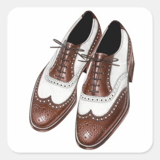 Sticker  Two-tone Oxford Wingtip Shoes Pair