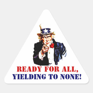 Sticker Uncle Sam Marines Slogan Yielding