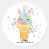 Sticker Unicorn Eugenie  (Voorkant)