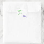 STICKER unisex naam paarse modern (Tas)