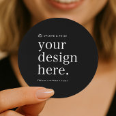 Sticker Uw Ontwerp Upload 1.5" Ronde