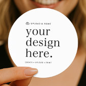 Sticker Uw ontwerp upload 3" Rond