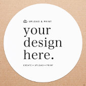 Sticker Uw ontwerp upload 3" Rond