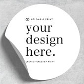 Sticker Uw ontwerp upload 3" Rond