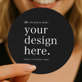 Sticker Uw ontwerp uploaden 3" Rond