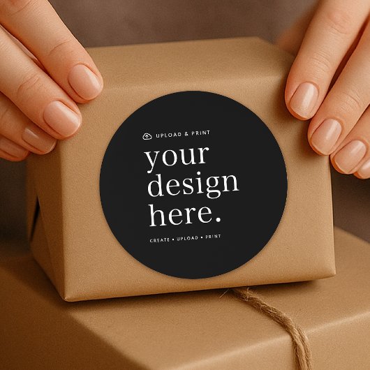 Sticker Uw ontwerp uploaden 3" Rond