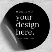 Sticker Uw ontwerp uploaden 3" Rond