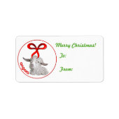 Sticker van Angora Goat kerstcadeau Label (Voorkant)