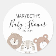 Sticker van Baby shower van kalveren