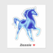 Sticker van blauwe paarden (Vel)