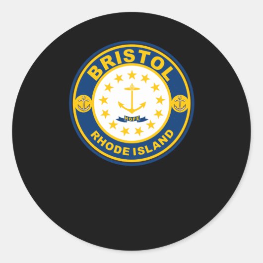 Sticker van Bristol Rhode Island (Voorkant)