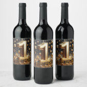 sticker van de 1e verjaardag (Flessen)