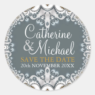 Sticker van de aankondiging van het White Gold Lac