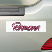 Sticker van de Aufkleber-vette roze Ramona (Op auto)