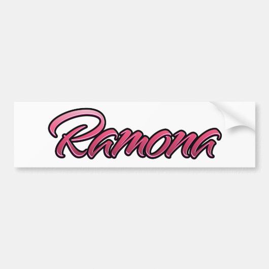 Sticker van de Aufkleber-vette roze Ramona (Voorkant)