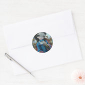 "Sticker van de bijenkoningin Ronde Sticker (Envelop)
