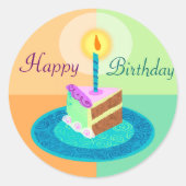 Sticker van de Birthday Cake (Voorkant)