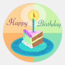 Sticker van de Birthday Cake