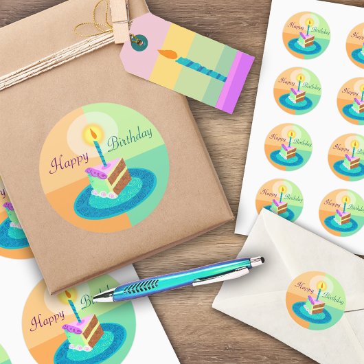 Sticker van de Birthday Cake