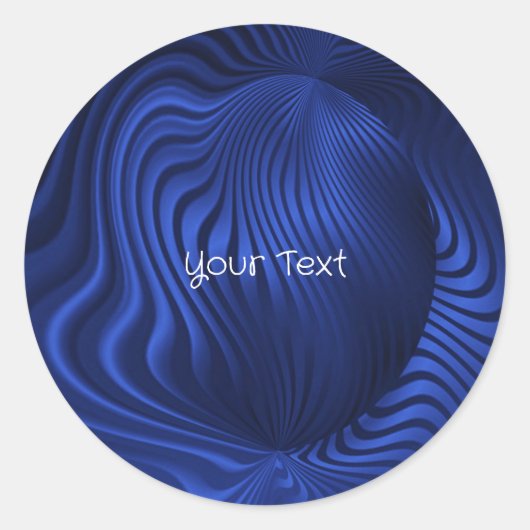 Sticker van de blauwe marinedecoratieve klassieke  (Voorkant)