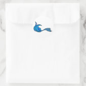 Sticker van de blauwe zeemstaart (Tas)