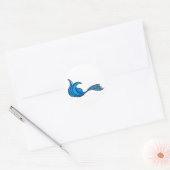Sticker van de blauwe zeemstaart (Envelop)